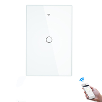 Bakeey 10A RF433 + WIFI Commutateur tactile mural pour maison intelligente 1/2/3 Gang US Type Télécommande APP en verre