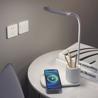 Bakeey 10W lampe de bureau chargeur sans fil veilleuse Portable Charge rapide Protection des yeux lampe de bureau éclair