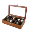 Bakeey 12 emplacements en bois avec boîte de montre de lucarne boîte de rangement de collection daffichage de bijou