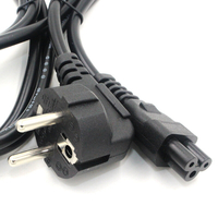 Bakeey 1.5m 5ft IEC320 C5 C13 Cloverleaf Lead to EU 2 Pin AC EU Plug Câble dalimentation Schuko CEE7 Cordon da
