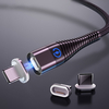 Bakeey 1M Câble magnétique Micro Type-C Câble LED Câble de données de charge rapide léger pour Samsung Galaxy Note S20 u