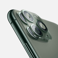 Bakeey 2 en 1 10D verre trempé + anneau de cercle en métal protecteur de lentille de téléphone anti-rayures pour iPhone