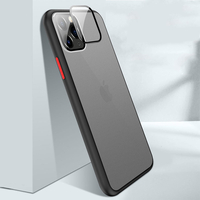 Bakeey 2 en 1 antichoc anti-empreintes digitales mat translucide dur étui de protection avec objectif protecteur anneau