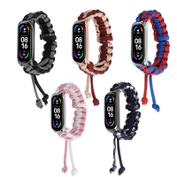 Bakeey 2-en-1 avec boîtier de montre plaqué Réglable Nylon Montre à armure de corde Bande Remplacement du bracelet pour