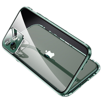 Bakeey 2 en 1 Magnetic 360º Full Cover 9H Lens Protector + Avant + Arrière Etui de protection en verre trempé double fac
