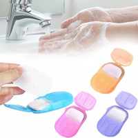 Bakeey 20 pièces Mini papier de savon de lavage des mains jetable extérieur portable avec fournitures de nettoyage de bo