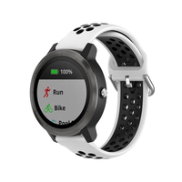 Bakeey 20MM Silicone Dual Color Stomata Sports Smart Watch Bande Bracelet de remplacement pour Garmin Vivoactive 3