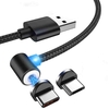 Bakeey 2.1A Type-C Micro USB 360 degrés câble de données magnétique de pêche par aspiration pour HUAWEI P30 Oneplus 7 MI