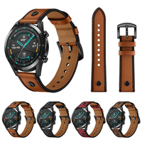Bakeey 22mm bracelet de remplacement en cuir véritable montre intelligente Bande pour Huawei montre GT2 46MM