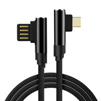 Bakeey 2.4A double coude à 90 degrés Type C Câble de données de charge rapide Micro USB pour MI8 MI9 HUAWEI Oneplus 7 Po