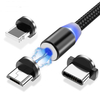 Bakeey 2.4A Type C Micro USB LED Indicateur Câble de données de charge rapide pour Huawei P30 Pro Mate 30 Mi9 9Pro 7A 6P