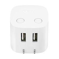 Bakeey 2500W 10A double USB charge rapide mise hors tension automatique adaptateur de chargeur de prise sans fil intelli