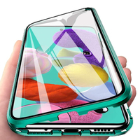 Bakeey 360º courbe magnétique flip double face 9H en verre trempé en métal étui de protection complet du corps pour Sams