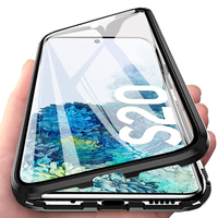 Bakeey 360º Curved Magnetic Flip Double-Sided 9H Tempered Glass Metal Full Body Housse de protection pour Samsung Galaxy