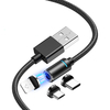 Bakeey 3A LED Magnétique Type C Câble de données de charge rapide micro USB pour Huawei P30 Pro P40 Mi10 K30 Poco X2 S20
