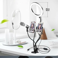 Bakeey 4-en-1 clignote Selfie lumières diffusion en direct maquillage Selfie lampe 360 degrés tuyau commun support stabl