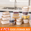 Bakeey 4 PCS Boîte de rangement Divers Stockage de céréales Boîte scellée en plastique Boîte de fraîcheur pour réfrigéra