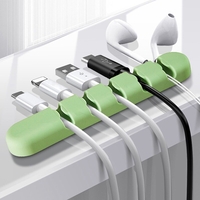 Bakeey 5 canaux Silicone fil Clip porte-écouteurs câble USB cordon enrouleur enveloppe câble organisateur de gestion