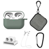 Bakeey 5 en 1 étui de rangement pour écouteurs antichoc en silicone antichoc avec sangle crochet porte-clés sac de range