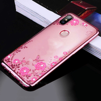 Bakeey Diamond Plating Clear Cover Soft Étui de protection en TPU pour fleur pour Xiaomi Mi 8 Mi8 6.21 pouces
