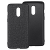 Bakeey Etui de protection en cuir PU en toile anti-empreintes digitales pour Oneplus 7