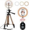 Bakeey Fill Light Trépied Photographie LED Selfie Ring Light Télécommande Anneau Lampe Pour Maquillage Vidéo En Direct