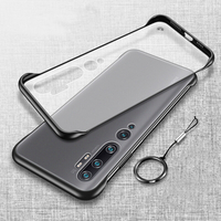 Bakeey Frameless Ultra Thin Matte Avec Finger Ring Etui de protection rigide en PC pour Xiaomi Mi Note 10 / Xiaomi Mi No