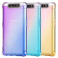 Bakeey Gradient Color Coussin Dair Coin Antichoc Soft TPU Housse De Protection pour Samsung Galaxy A80 2019