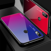 Bakeey Gradient Color Verre Trempé + Soft Etui de protection en TPU pour Xiaomi Redmi 6 Pro / Xiaomi Mi A2 Lite