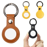 Bakeey Housse de protection en cuir PU pur portable pour Apple Airtags Bluetooth Tracker