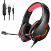 Bakeey J10 casque de jeu USB 7.1 3.5mm filaire basse profonde stéréo LED casque léger avec micro pour PS4 Xbox PC portab