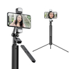 Bakeey K30 Stabilisateur portable pliable à double lumière avec trépied Bluetooth Selfie Stick avec obturateur à distanc