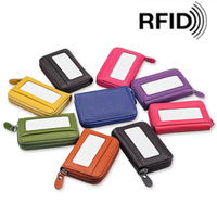 Bakeey KB08 Business Portable RFID Anti-scan en cuir véritable 12 fentes pour cartes pièces de monnaie sac portefeuille