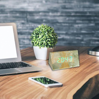 Bakeey LED Affichage numérique Réveil Table de commande vocale Snooze horloges pour chambres