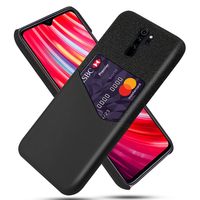 Bakeey luxe PU cuir tissu avec fente pour carte antichoc anti-rayures couverture arrière étui de protection pour Xiaomi