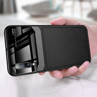 Bakeey Luxury Business PU cuir miroir verre étui de protection antichoc pour Samsung Galaxy A50 2019