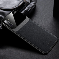 Bakeey Luxury Business PU cuir miroir verre étui de protection antichoc pour Samsung Galaxy Note 10 / Note 10 5G