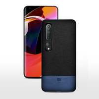 Bakeey Luxury Canvas Fabric Splice Soft Étui de protection antichoc en silicone Edge pour Xiaomi Mi 10 / Xiaomi Mi 10 Pr