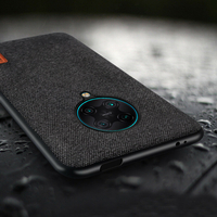 Bakeey Luxury Fabric Splice Soft Etui de protection antichoc avec bord en silicone pour Poco F2 Pro / Xiaomi Redmi K30 P