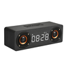 Bakeey M5C haut-parleur bluetooth réveil LED affichage de lécran appel vocal boîte en bois de haute qualité musique