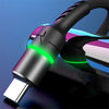 Bakeey Micro USB Type C 3A câble de données de charge rapide LED fil lumineux pour Mi10 9Pro Note 9S Huawei P30 P40 Pro