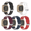 Bakeey Montre de couleur pure en cuir véritable Bande Bracelet de montre de remplacement pour Fitbit Versa 3 Sense Watch