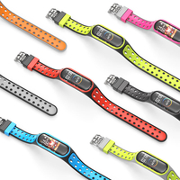 Bakeey Montre en silicone bicolore Bande Remplacement du bracelet de montre pour Xiaomi Miband 5 Non original