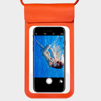 Bakeey Natation Sous-marine Plongée PU + TPU Fenêtre de Vue Transparente Écran Tactile Étanche Téléphone Sac Pochette de