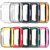 Bakeey Placage Antichoc Anti-Rayures Soft TPU + HD Verre Trempé Clair Couverture Complète Du Boîtier De Montre Pour Appl
