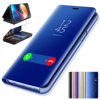 Bakeey placage miroir fenêtre antichoc Flip étui de protection complet pour Xiao mi mi A3 / Xiao mi mi CC9E non original
