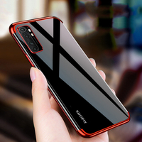 Bakeey Plating Antichoc Non-jaune Transparent Soft Étui de protection en TPU pour Xiaomi Mi Note 10 Lite Non original