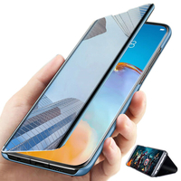Bakeey pour Huawei P40 Pro étui pliable rabattable placage miroir fenêtre vue antichoc couverture complète Pro étui prot