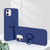 Bakeey pour iPhone 12 Mini étui couleur bonbon avec support de bague antichoc Soft étui de protection en silicone liquid