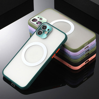 Bakeey pour iPhone 12 Mini étui Support de chargement sans fil Magsafe avec protecteur dobjectif Etui de protection